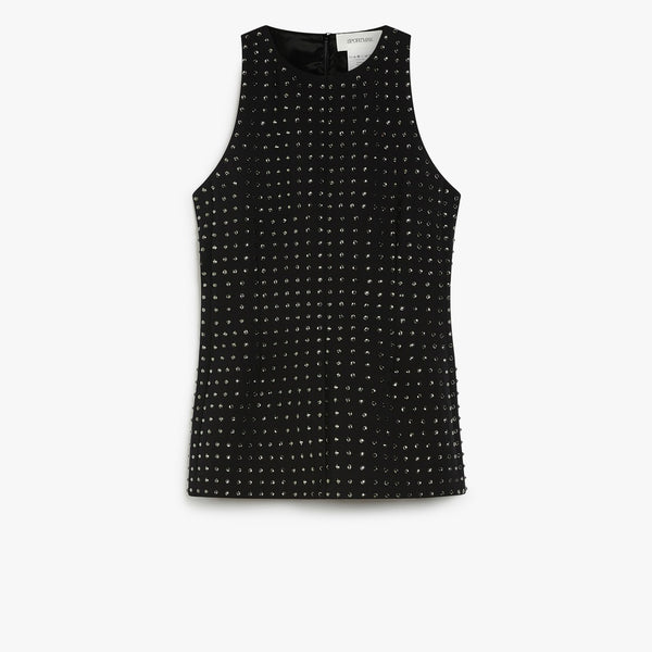 Fitted top with rhinestones - KLEPSYDRA CAPSULE