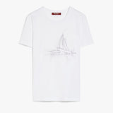 Embroidered jersey crew-neck T-shirt