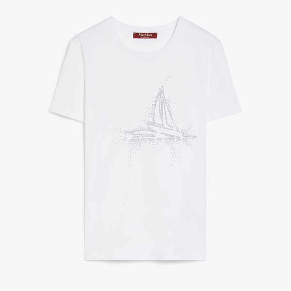 Embroidered jersey crew-neck T-shirt
