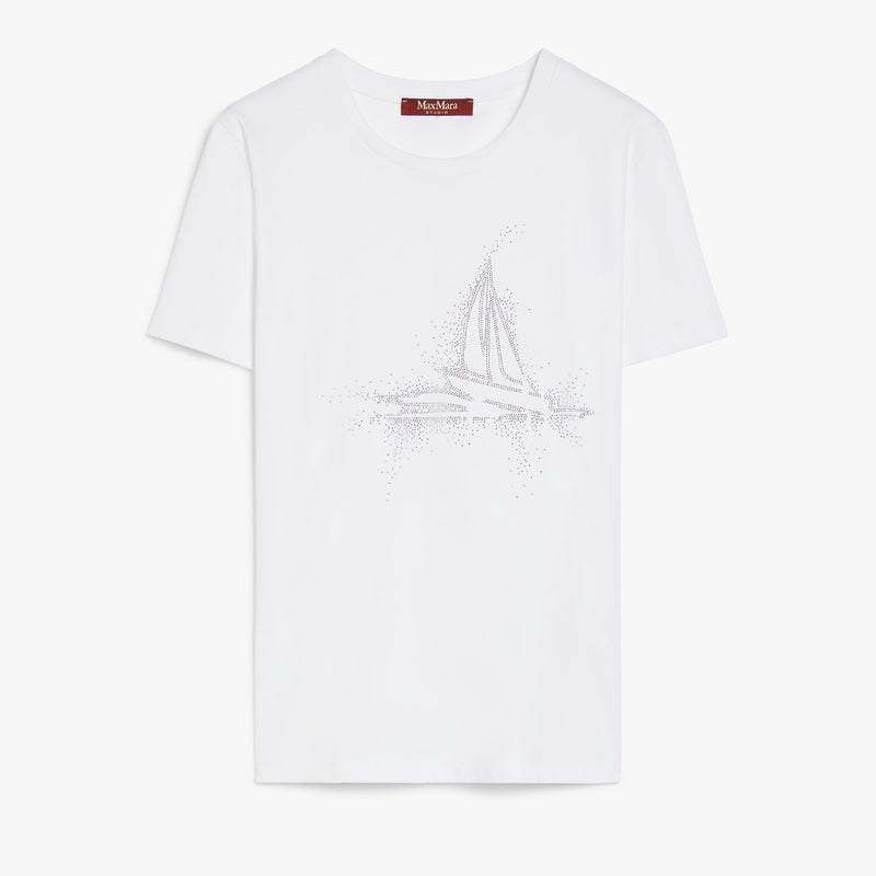 Embroidered jersey crew-neck T-shirt