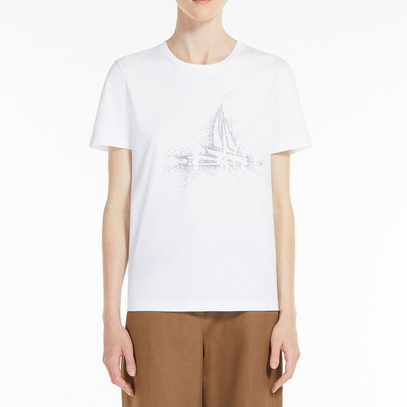 Embroidered jersey crew-neck T-shirt
