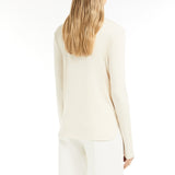 Silk interlock V-neck T-shirt