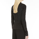 Scuba jersey T-shirt with rhinestones