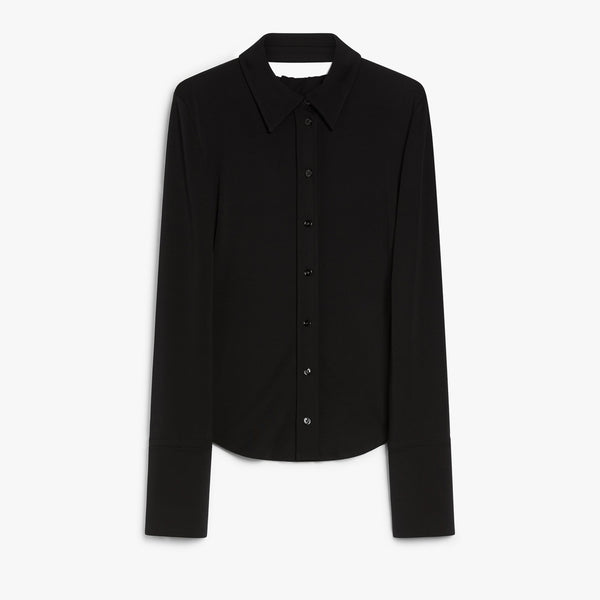 Fitted crepe jersey shirt