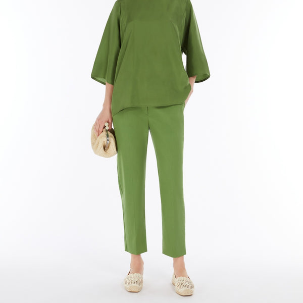 Silk and jersey blouse