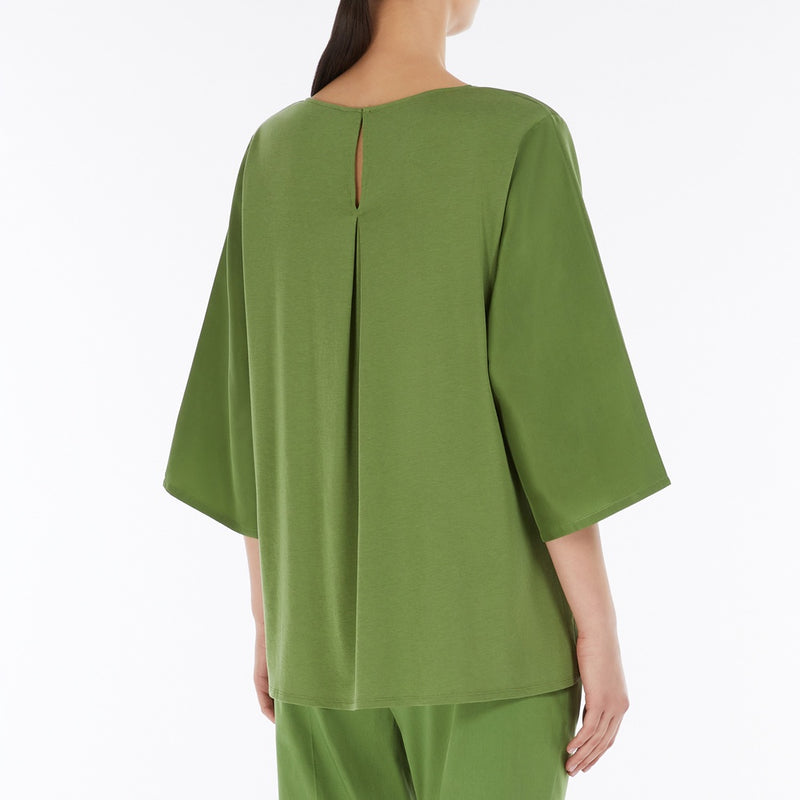 Silk and jersey blouse