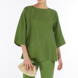 Silk and jersey blouse