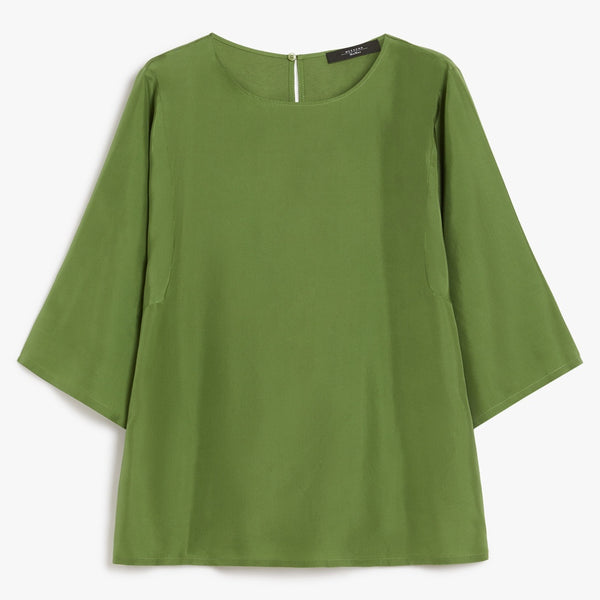 Silk and jersey blouse