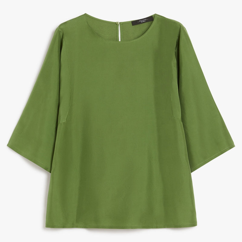 Silk and jersey blouse