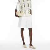Printed silk and jersey T-shirt