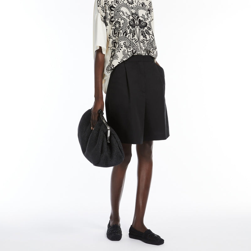 Printed silk and jersey T-shirt
