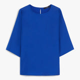 Silk and jersey blouse