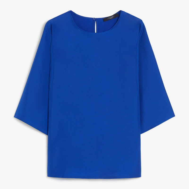 Silk and jersey blouse