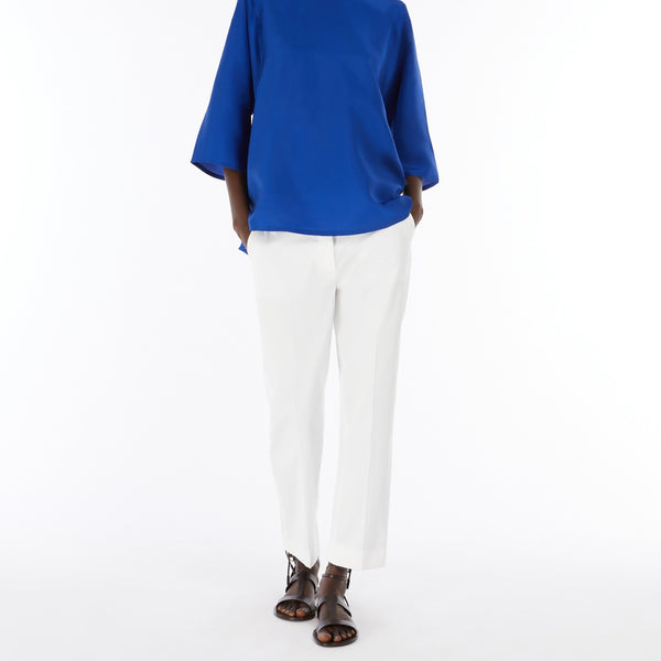 Silk and jersey blouse