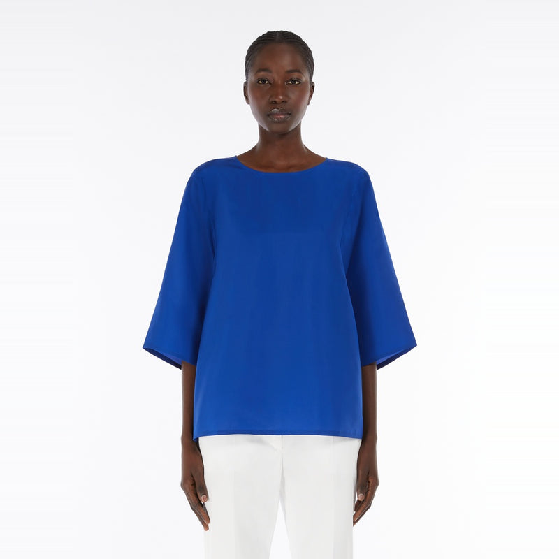 Silk and jersey blouse