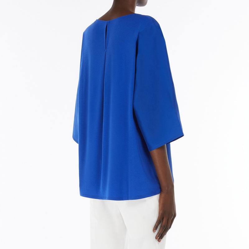 Silk and jersey blouse