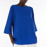 Silk and jersey blouse