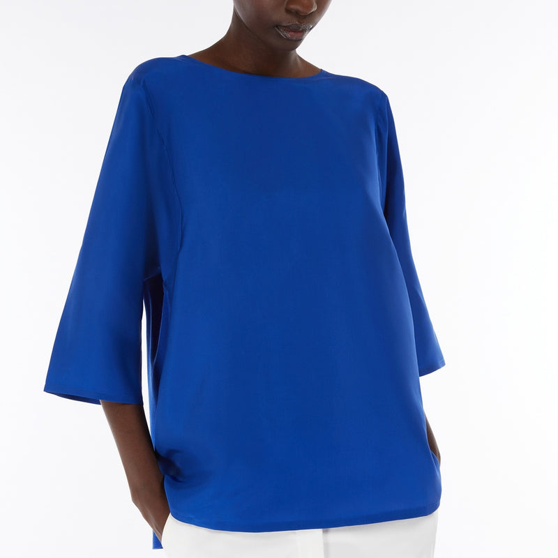 Silk and jersey blouse
