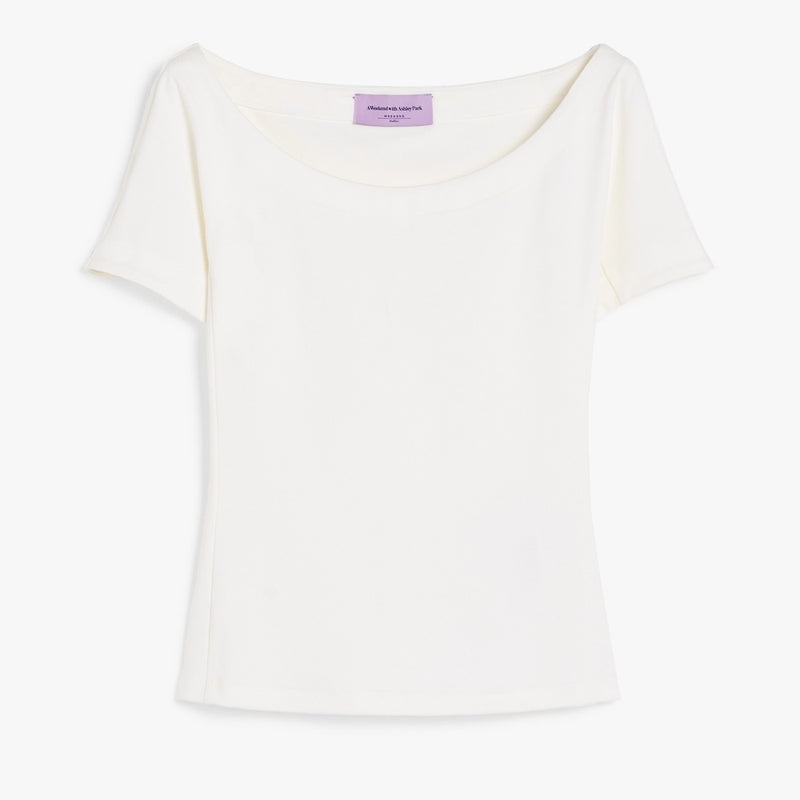 Fitted stretch jersey top