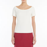 Fitted stretch jersey top