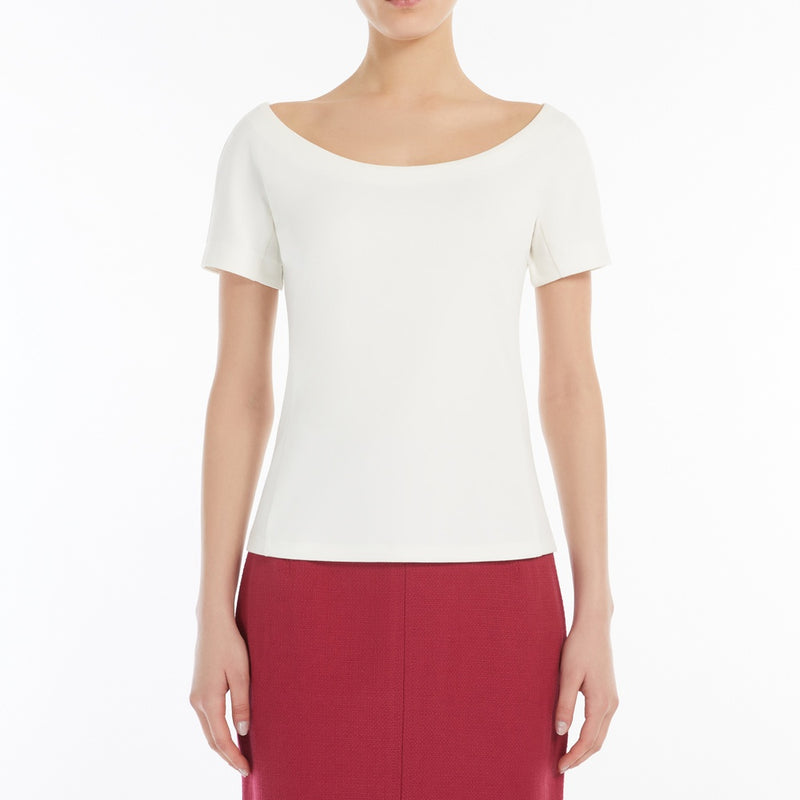 Fitted stretch jersey top