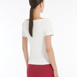 Fitted stretch jersey top