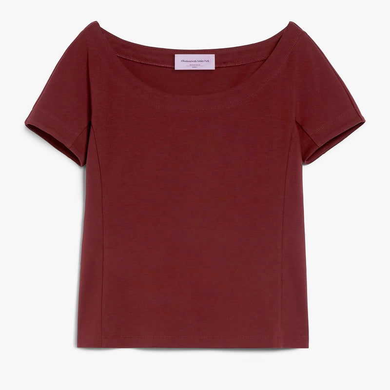 Fitted stretch jersey top