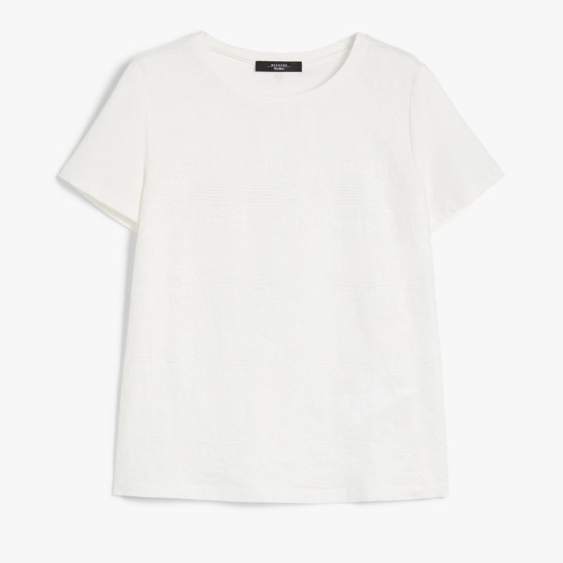 Cotton and linen T-shirt