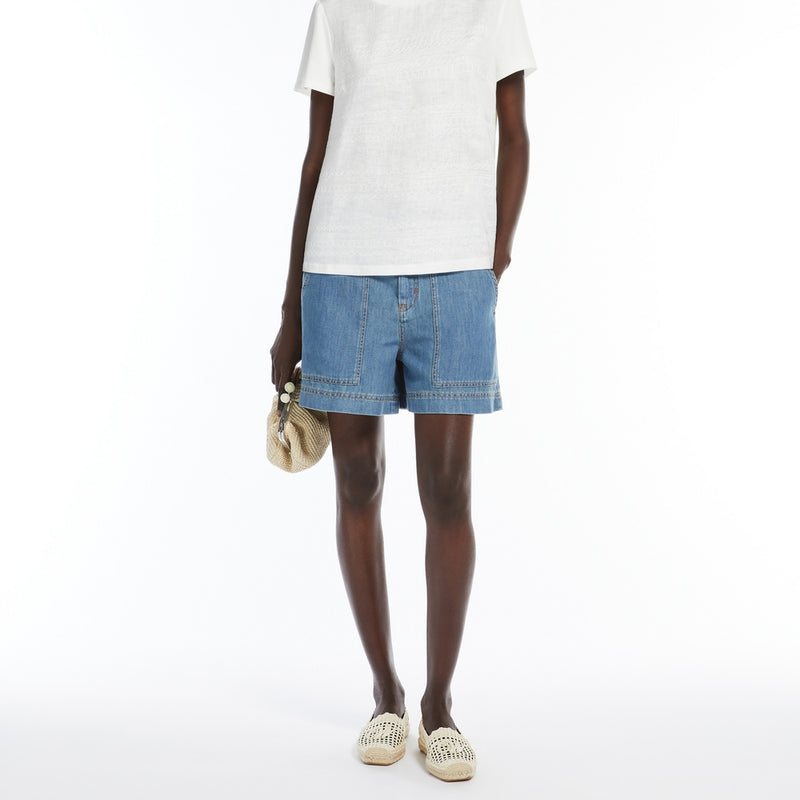 Cotton and linen T-shirt