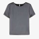 Satin and jersey T-shirt