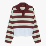 Jersey and poplin polo shirt
