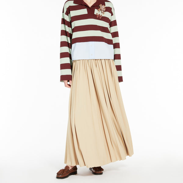 Jersey and poplin polo shirt