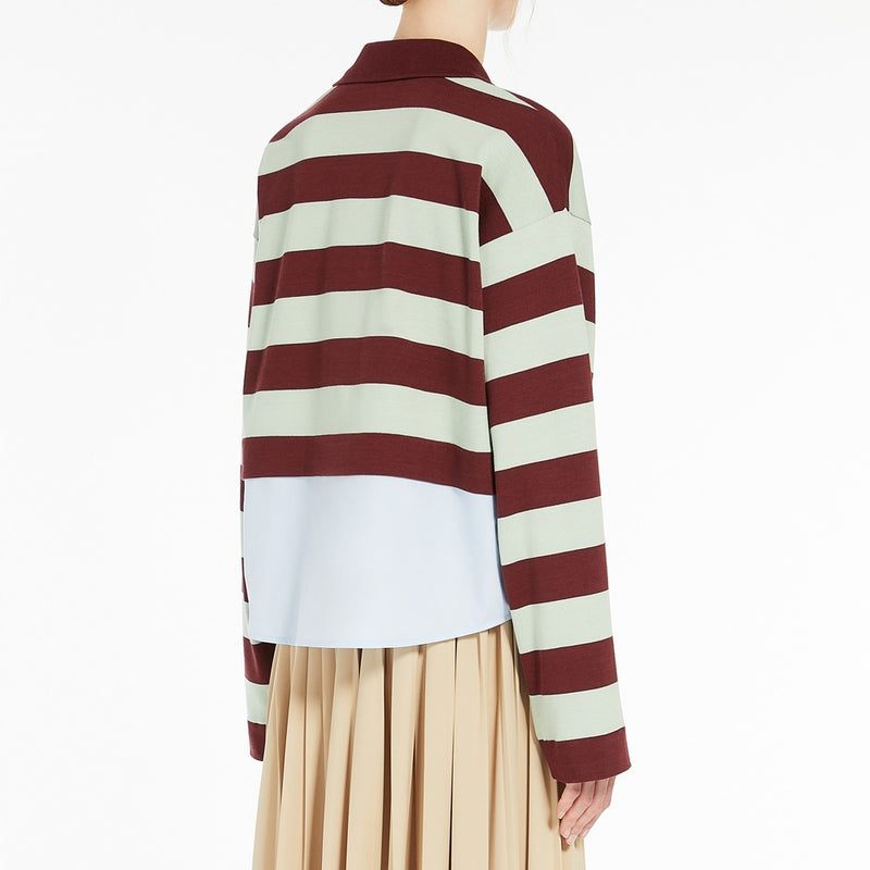 Jersey and poplin polo shirt