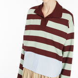 Jersey and poplin polo shirt