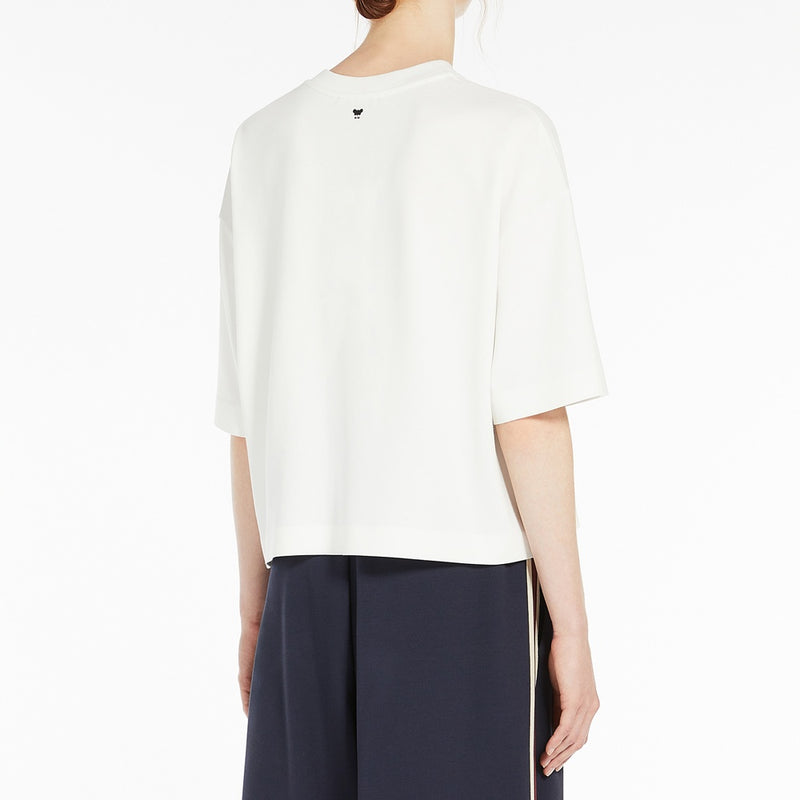 Cotton jersey and viscose T-shirt