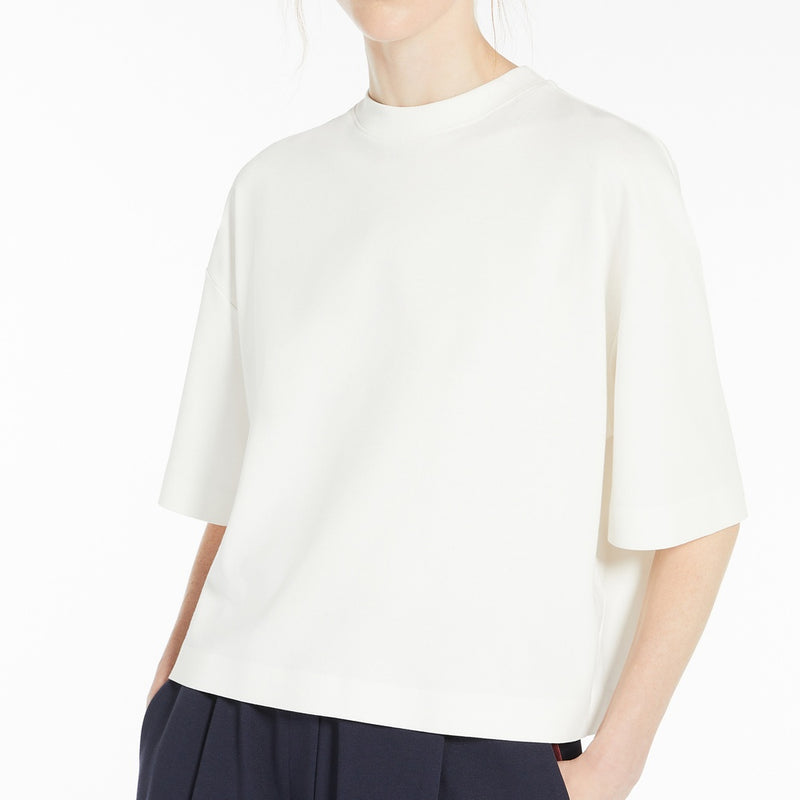 Cotton jersey and viscose T-shirt