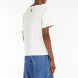 Satin and jersey T-shirt