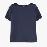 Satin and jersey T-shirt