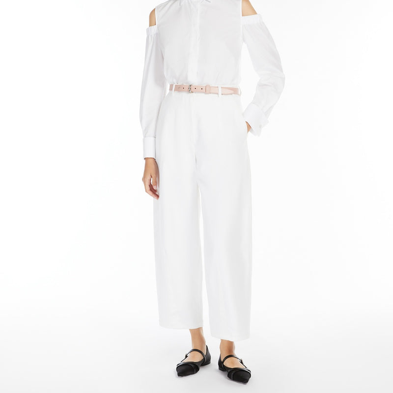 Cotton twill baggy trousers