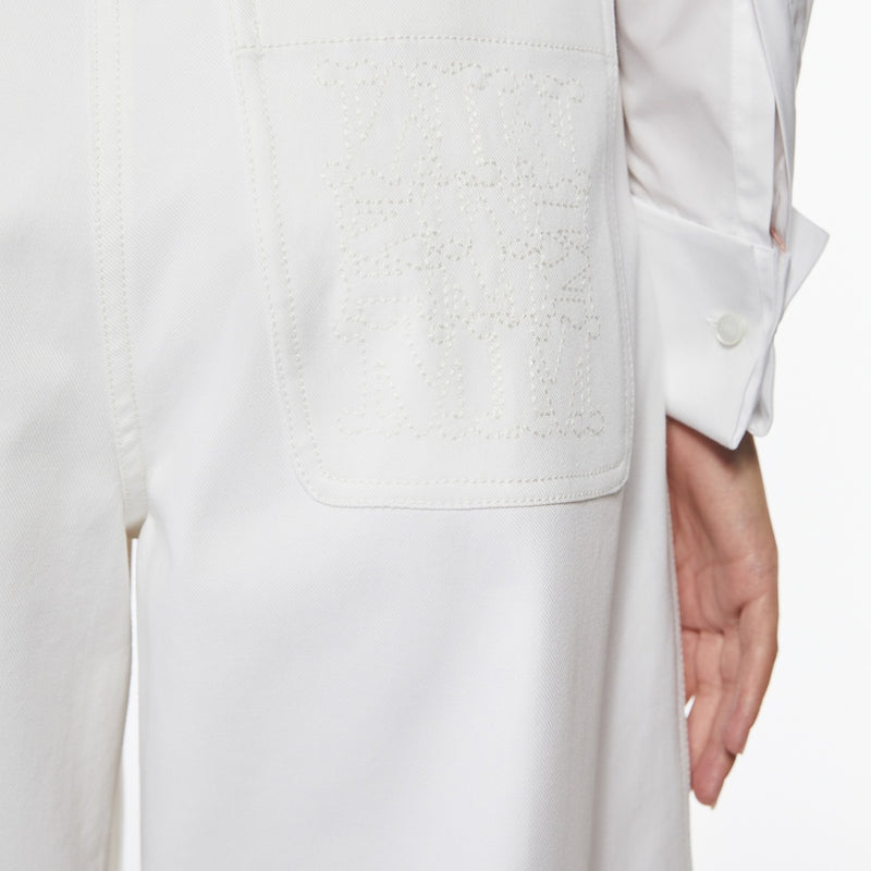 Cotton twill baggy trousers