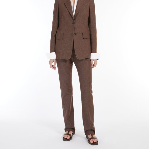 Slim-fit cotton trousers