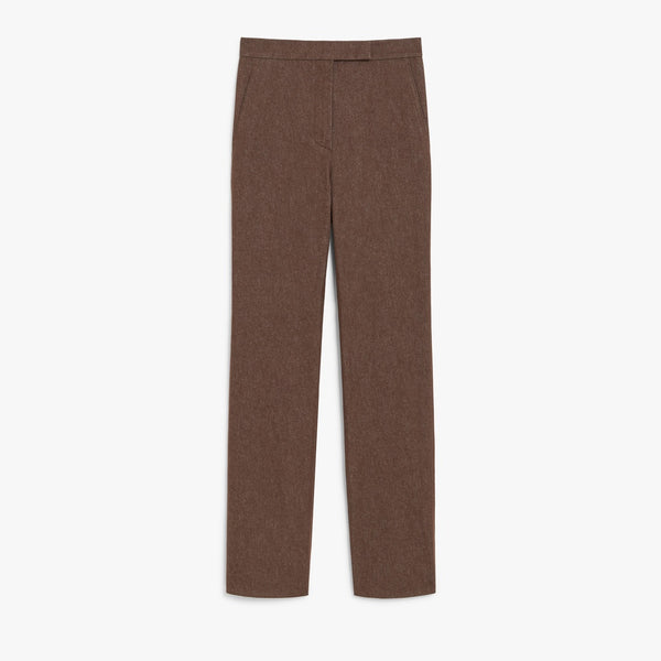 Slim-fit cotton trousers