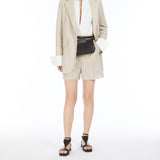 Wool canvas shorts