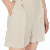 Wool canvas shorts
