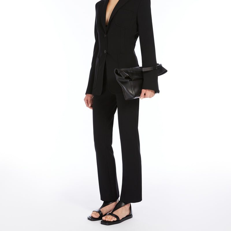 Slim-fit jersey trousers