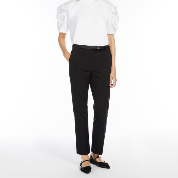 Cotton satin trousers