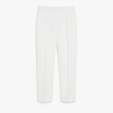 Stretch satin cropped trousers
