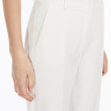 Stretch satin cropped trousers