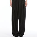 Oversized, technical viscose trousers