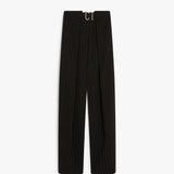 Oversized, technical viscose trousers